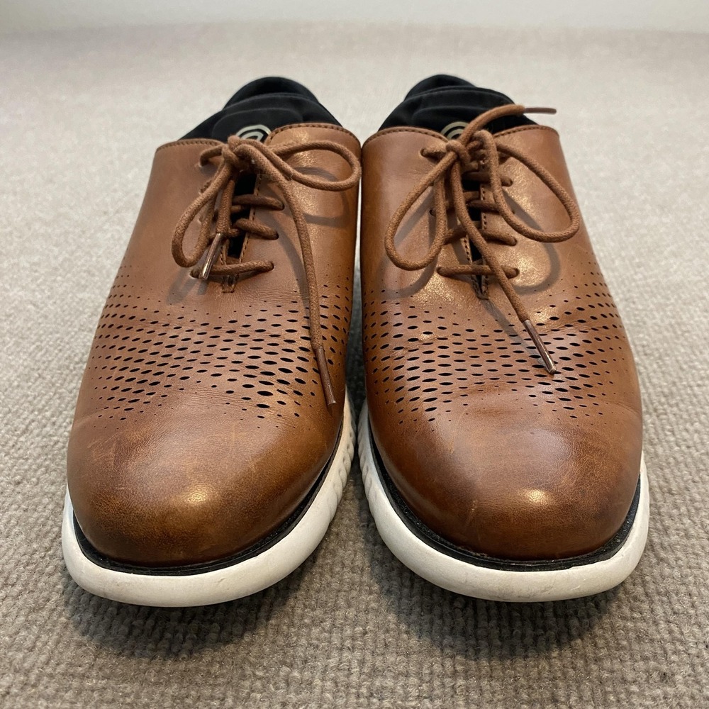 Cole Haan Grand.OS Shoes Mens Size 10 Brown Leather Casual Sneakers C27879 - Picture 4 of 12